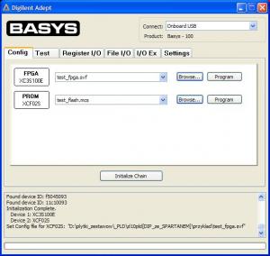 Rys. 2. Okno programu Digilent Adept
