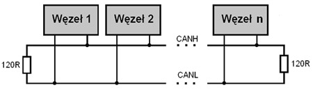 Rys. 3. Struktura sieci CAN