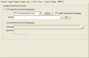Rys. 3. Przykładowa konfiguracja w zakładce Utilities