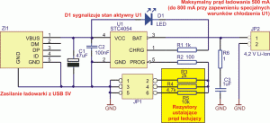 Rys. 2. Schemat aplikacyjny układu STC4054