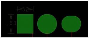 Rys. 7.
Najczęściej stosowane kształty pól przycisków zbliżeniowych
