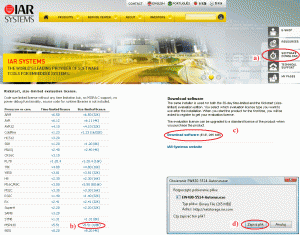 Rys. 1. Przebieg pobierania oprogramowania IAR Embedded Workbench dla MSP430