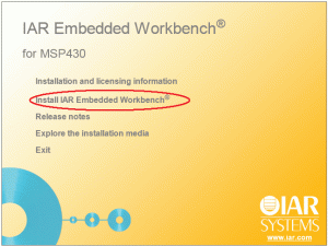 Rys. 2. Menu użytkownika programu instalacyjnego, rozpoczęcie instalacji środowiska IAR